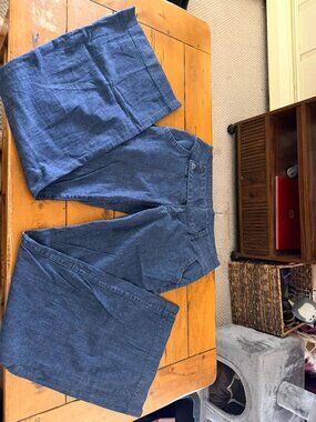 Spoon Jeans Womens Wide-Leg Denim Pants Size 7 Blue